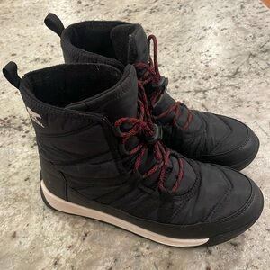 Sorel Whitney II Short Waterproof Insulated Boot Black Kid US size 6